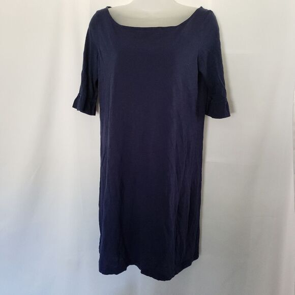 Lilly‎ Pulitzer Sommerset Navy Dress Pima Cotton - Picture 2 of 6